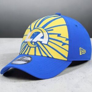 Los Angeles Rams Shattered Flex Hat New Era Gold Royal 39THIRTY Size L/XL NEW